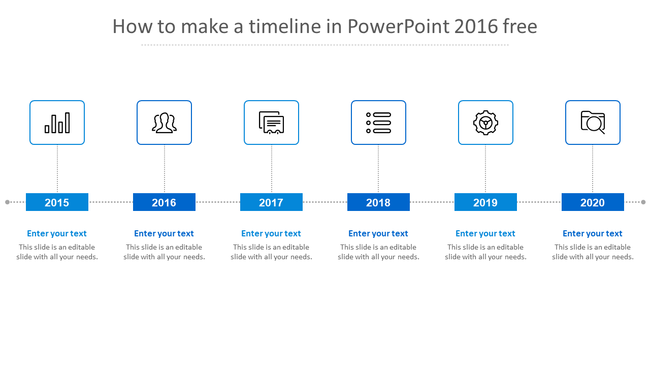 Free - Use How To Make A Timeline In PowerPoint Model 2016 Free